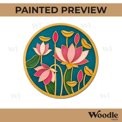 Lotus Pre Marked Round MDF Design 11