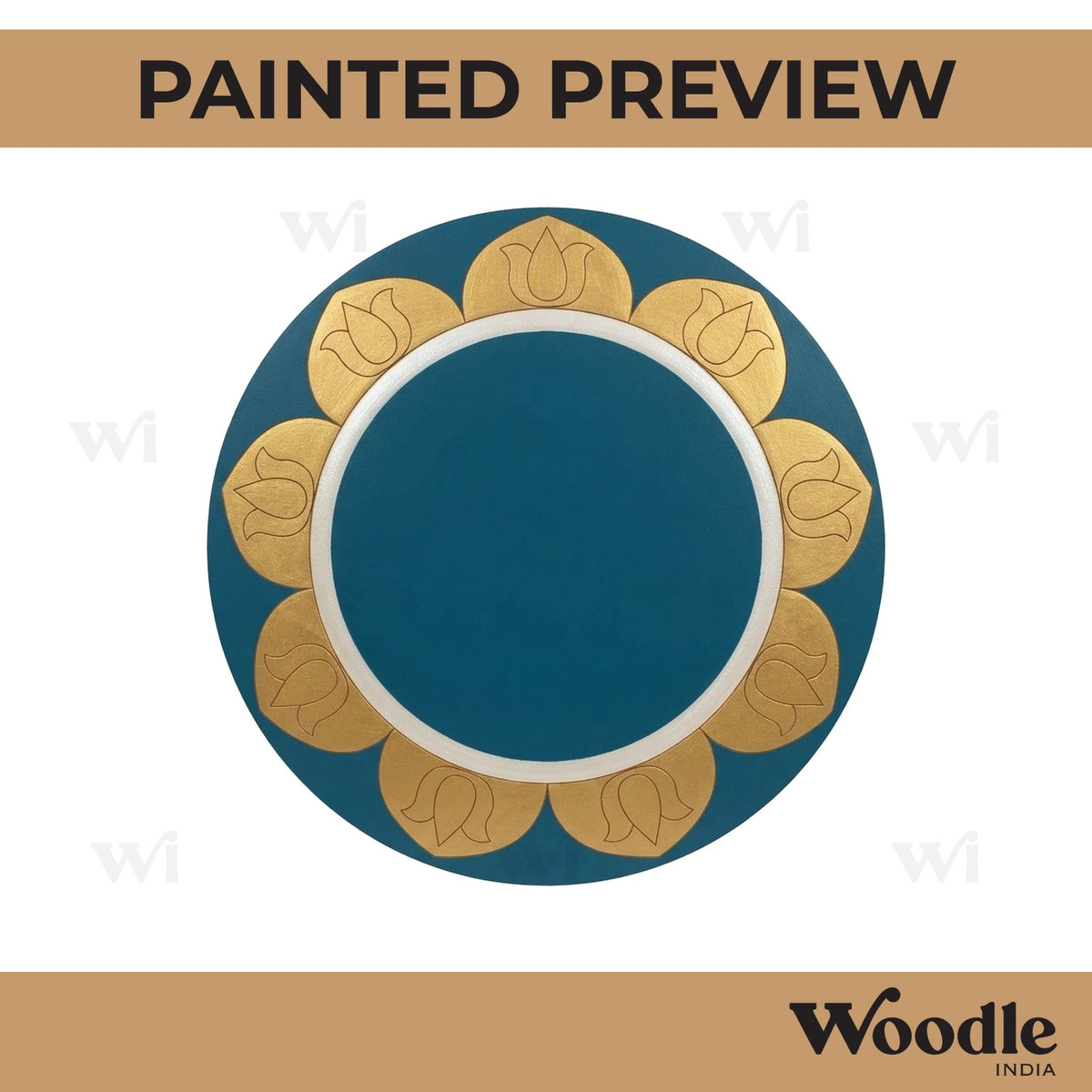 Lotus Pre Marked Round MDF Design 12