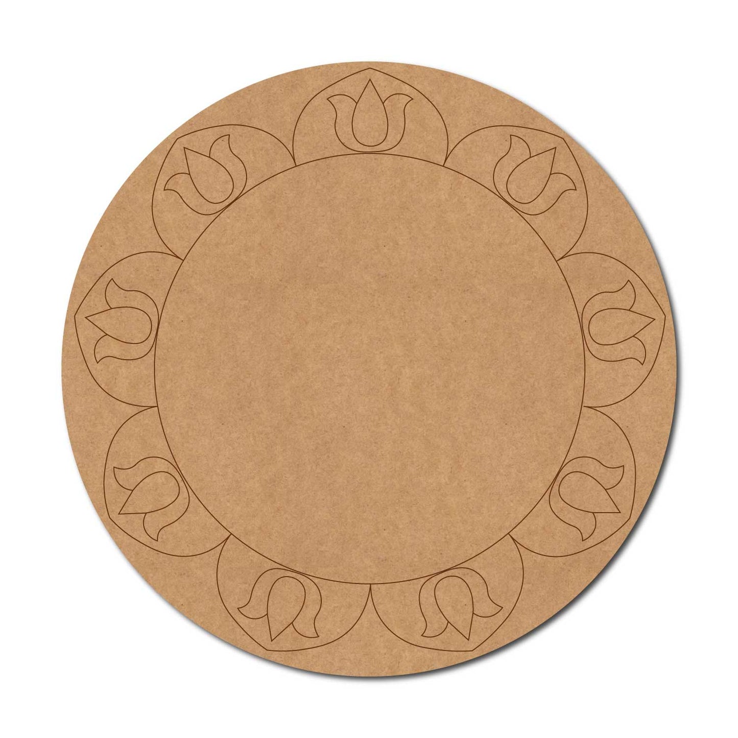 Lotus Pre Marked Round MDF Design 12