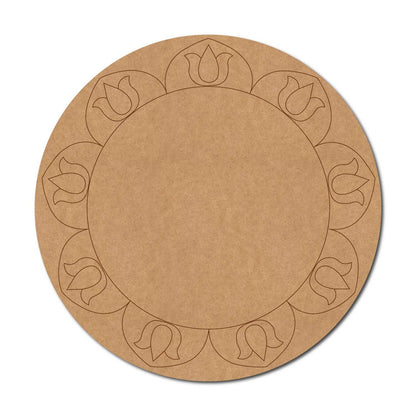 Lotus Pre Marked Round MDF Design 12