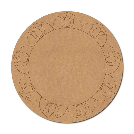 Lotus Pre Marked Round MDF Design 12
