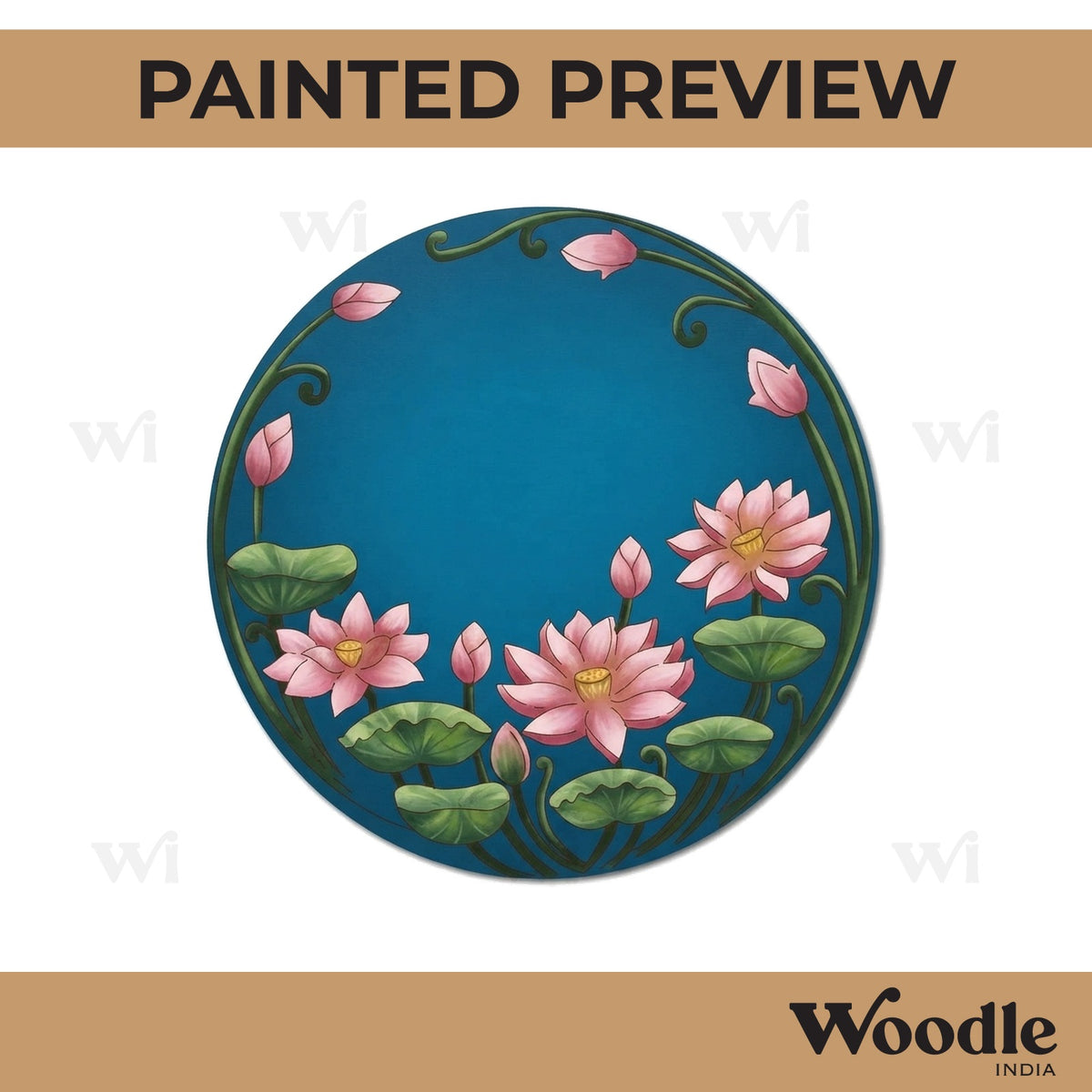 Lotus Pre Marked Round MDF Design 13