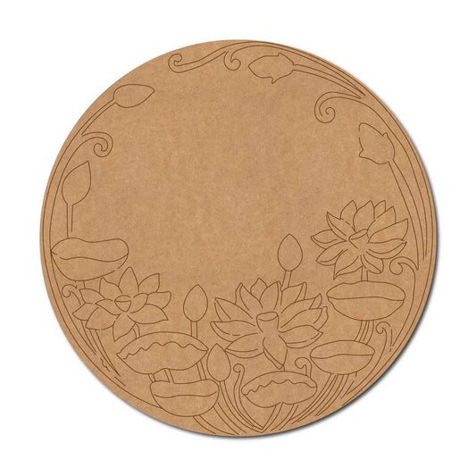 Lotus Pre Marked Round MDF Design 13