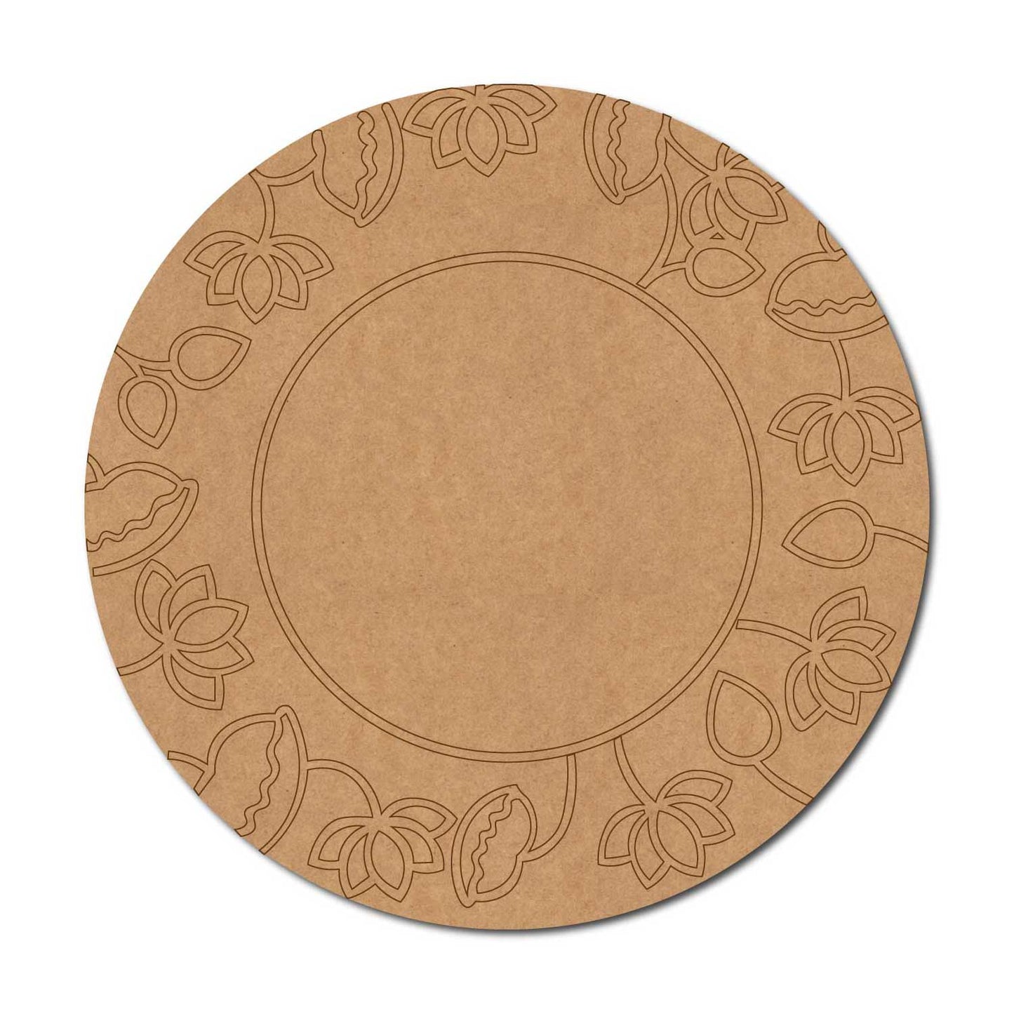 Lotus Pre Marked Round MDF Design 14