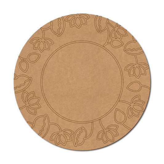 Lotus Pre Marked Round MDF Design 14