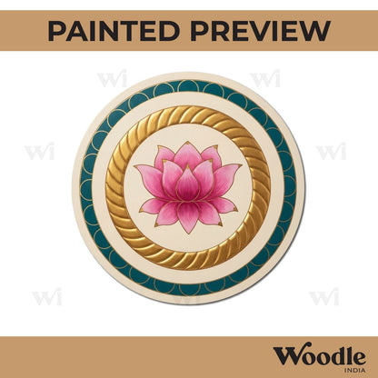 Lotus Pre Marked Round MDF Design 2