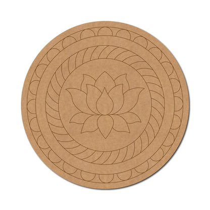 Lotus Pre Marked Round MDF Design 2