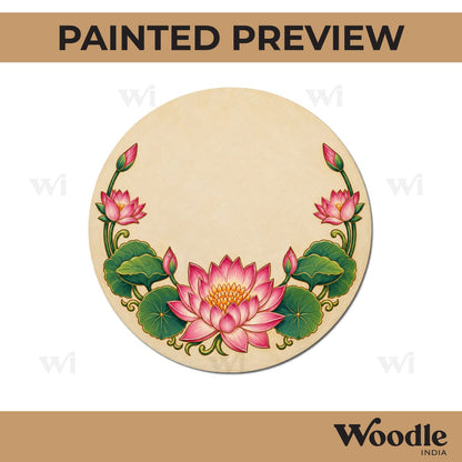 Lotus Pre Marked Round MDF Design 3