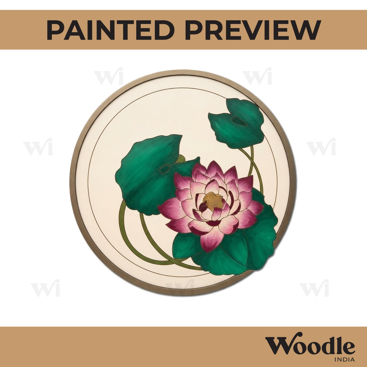 Lotus Pre Marked Round MDF Design 5