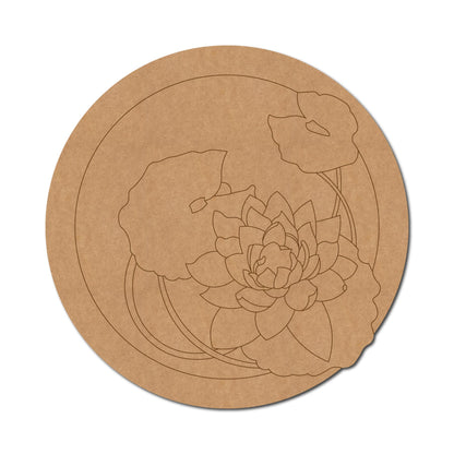 Lotus Pre Marked Round MDF Design 5