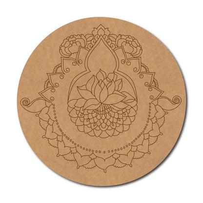 Lotus Pre Marked Round MDF Design 7