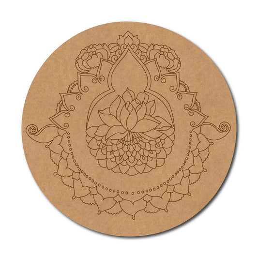 Lotus Pre Marked Round MDF Design 7