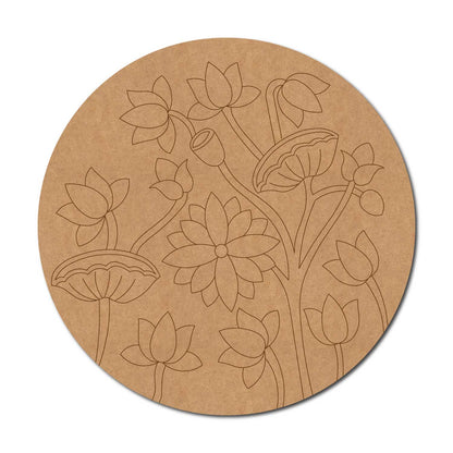 Lotus Pre Marked Round MDF Design 8
