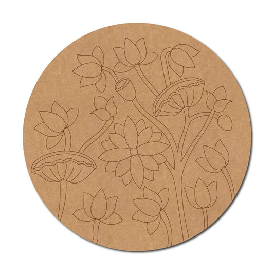 Lotus Pre Marked Round MDF Design 8