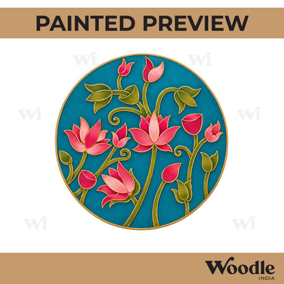 Lotus Pre Marked Round MDF Design 9