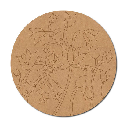 Lotus Pre Marked Round MDF Design 9