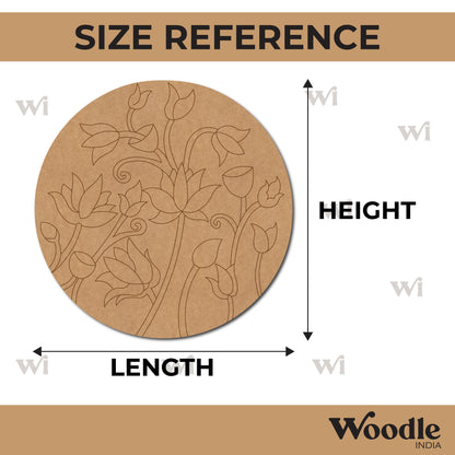 Lotus Pre Marked Round MDF Design 9