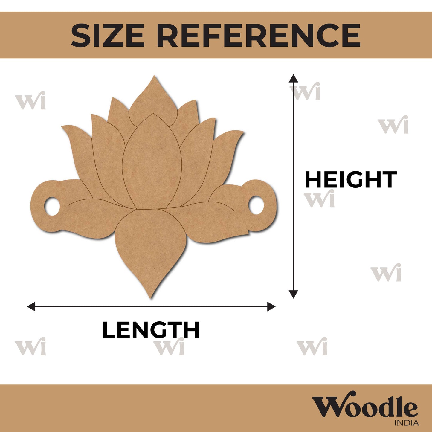 Lotus Rakhi Pre Marked MDF Design 1