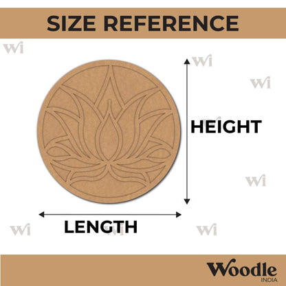 Lotus Reusable Rangoli Base MDF Design 4
