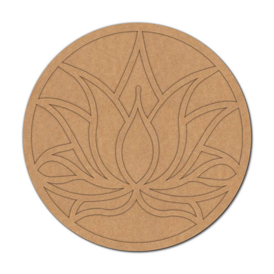 Lotus Reusable Rangoli Base MDF Design 4