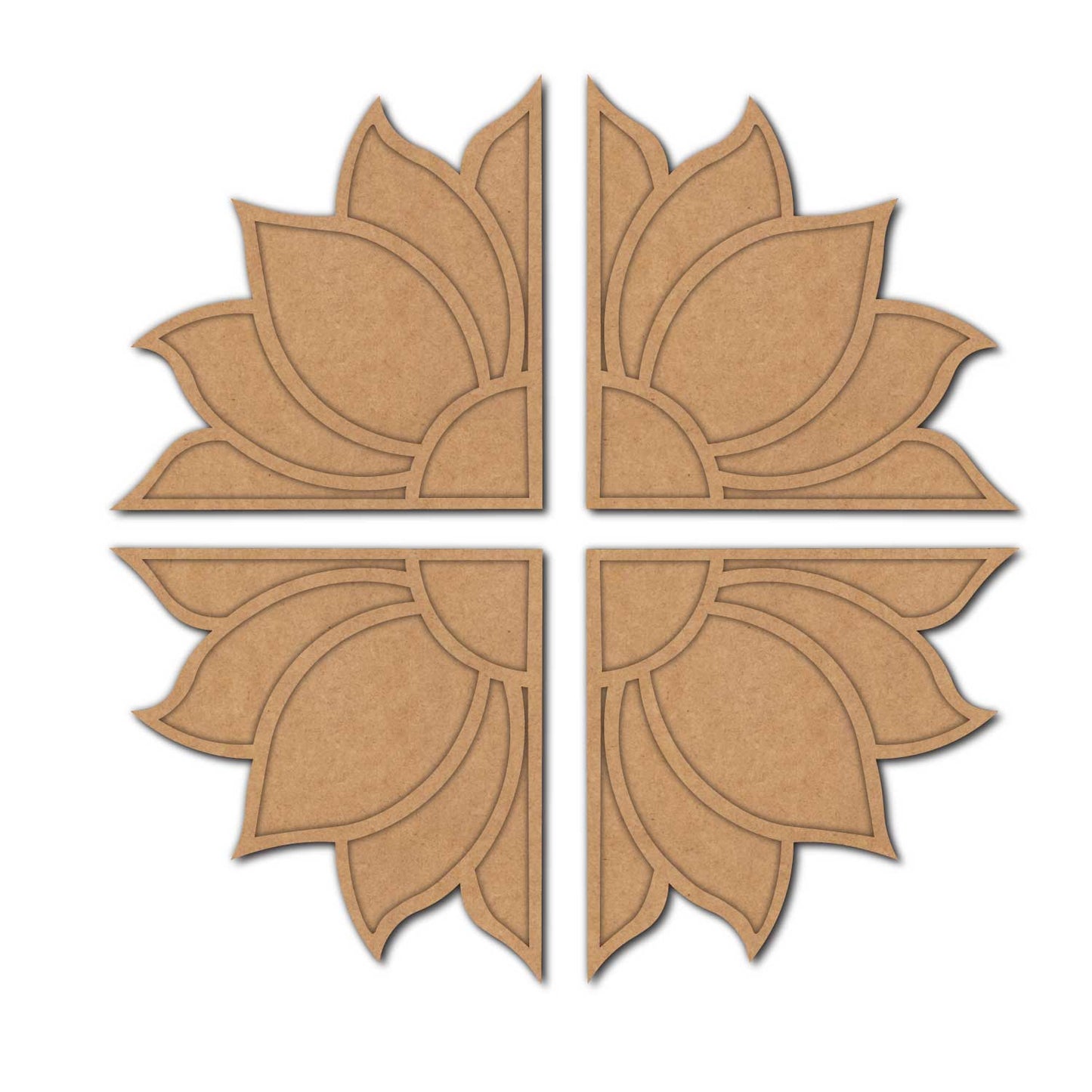 Lotus Reusable Rangoli Base MDF Design 5