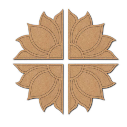 Lotus Reusable Rangoli Base MDF Design 5