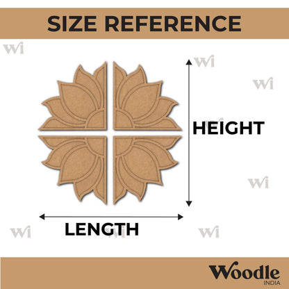 Lotus Reusable Rangoli Base MDF Design 5