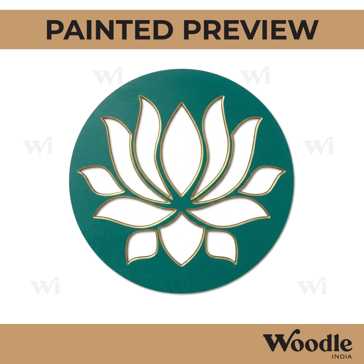 Lotus Round Cutout MDF Design 1