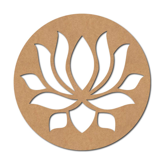Lotus Round Cutout MDF Design 1