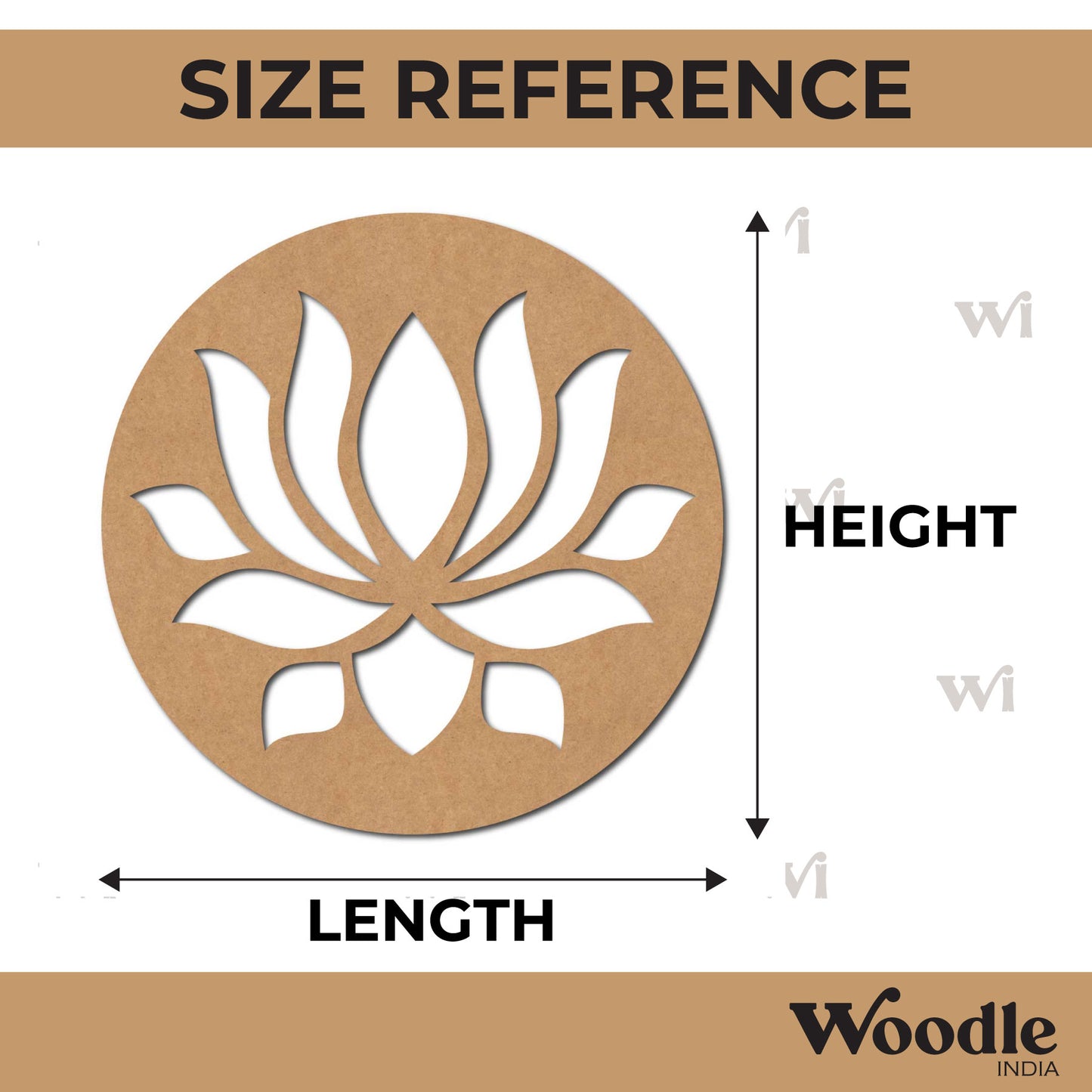 Lotus Round Cutout MDF Design 1