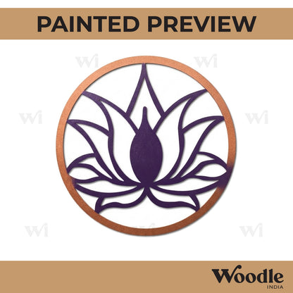 Lotus Round Cutout MDF Design 2