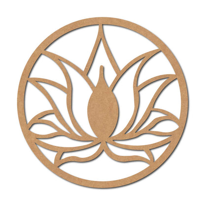 Lotus Round Cutout MDF Design 2