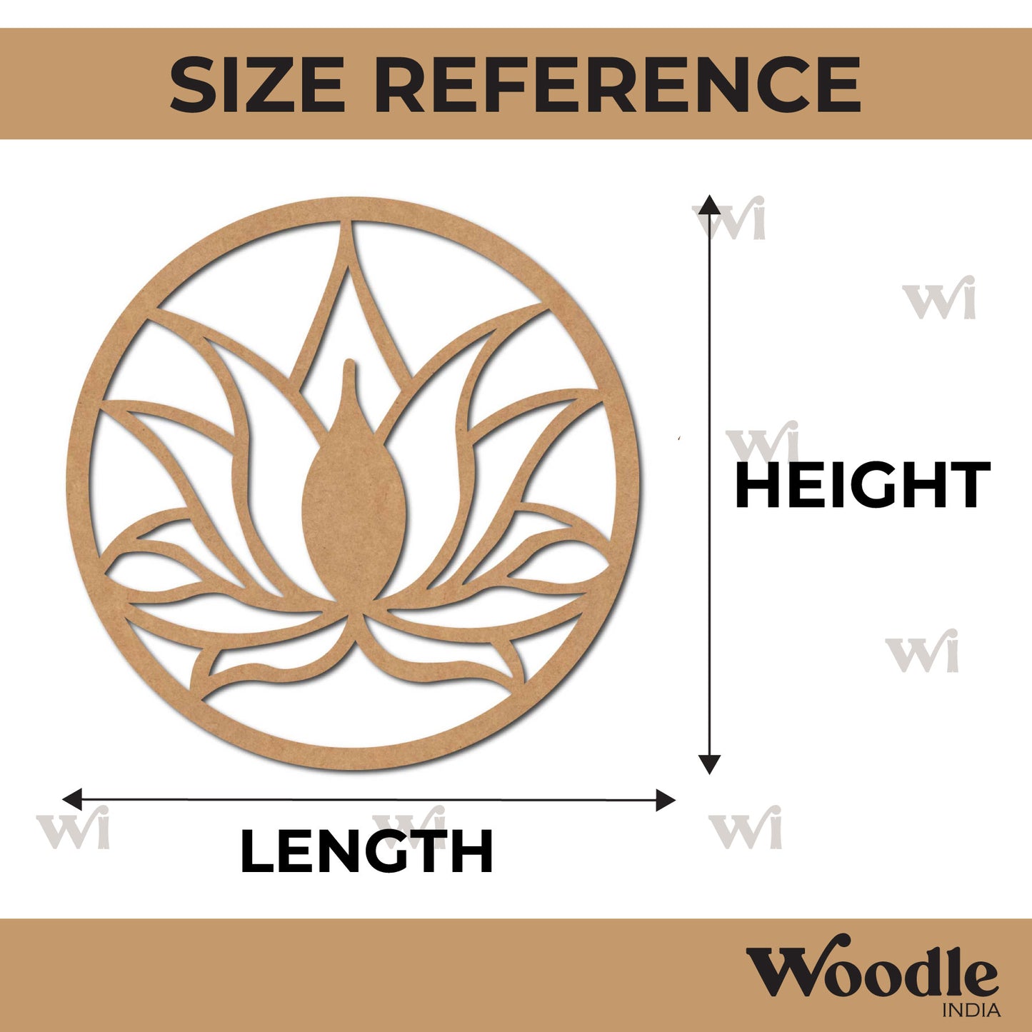Lotus Round Cutout MDF Design 2