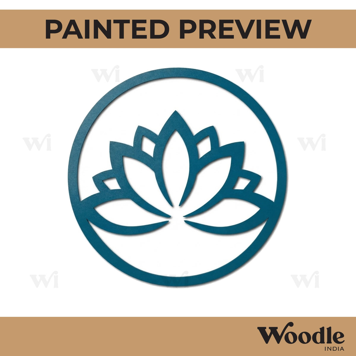 Lotus Round Cutout MDF Design 3