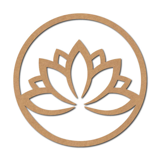 Lotus Round Cutout MDF Design 3