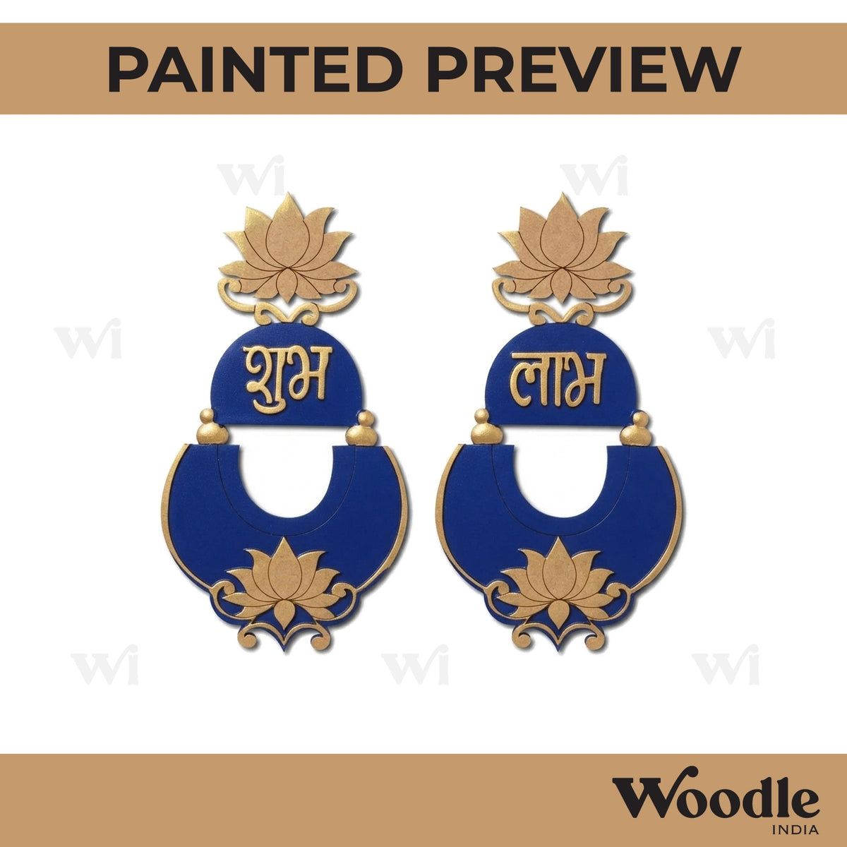 Lotus Shubh Labh Pre Marked Base MDF Design 3