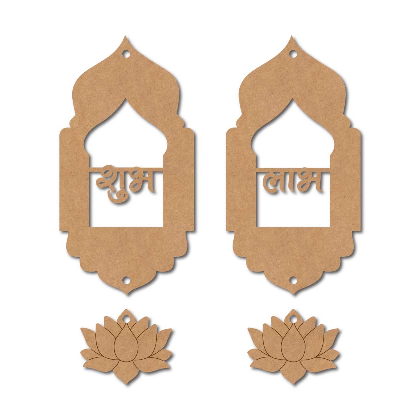 Lotus Shubh Labh Pre Marked Base MDF Design 5
