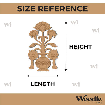 Lotus Vase Motif Pre Marked MDF Design 1