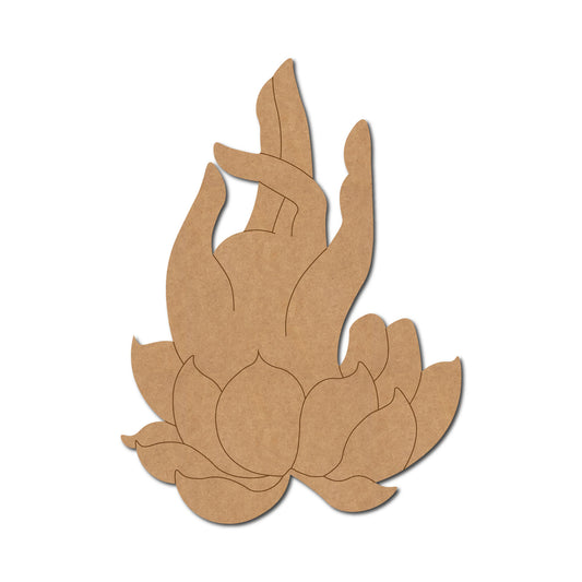 Lotus With Hand Pre Marked MDF Design 1