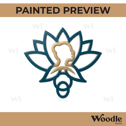Lotus Woman Cutout MDF Design 1