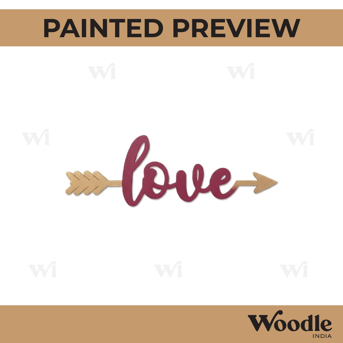 Love Arrow Pre Marked MDF Design 1