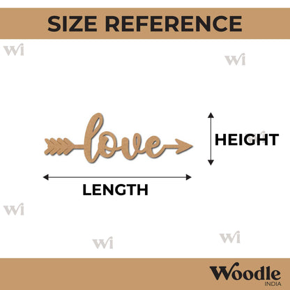 Love Arrow Pre Marked MDF Design 1