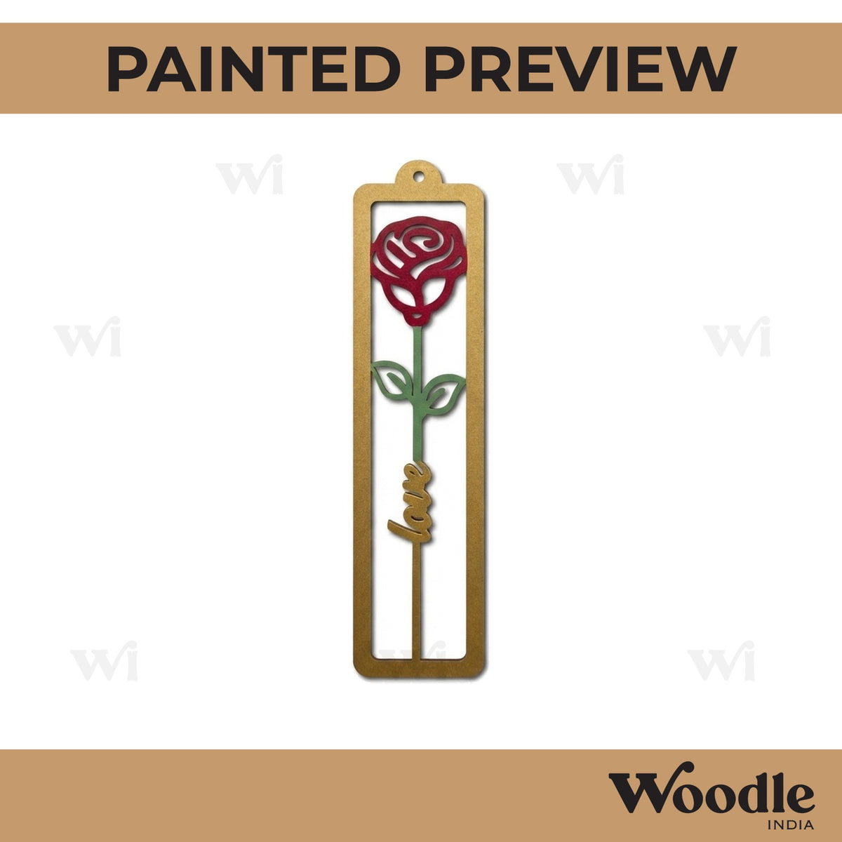 Love Bookmark MDF Design 4