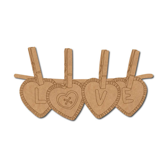 Love Clips Pre Marked MDF Design 1