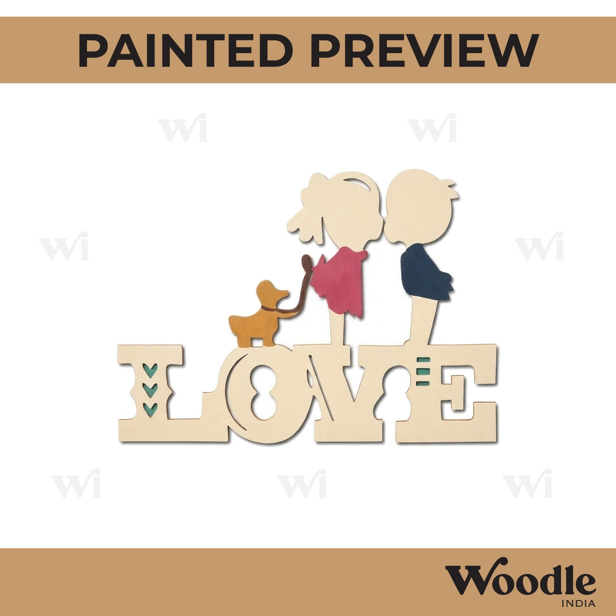 Love Couple Cutout MDF Design 1