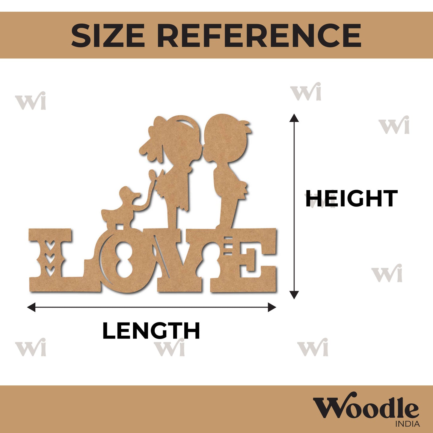 Love Couple Cutout MDF Design 1
