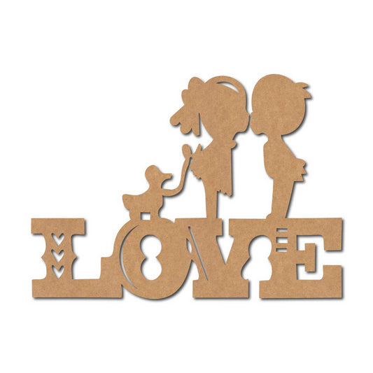 Love Couple Cutout MDF Design 1