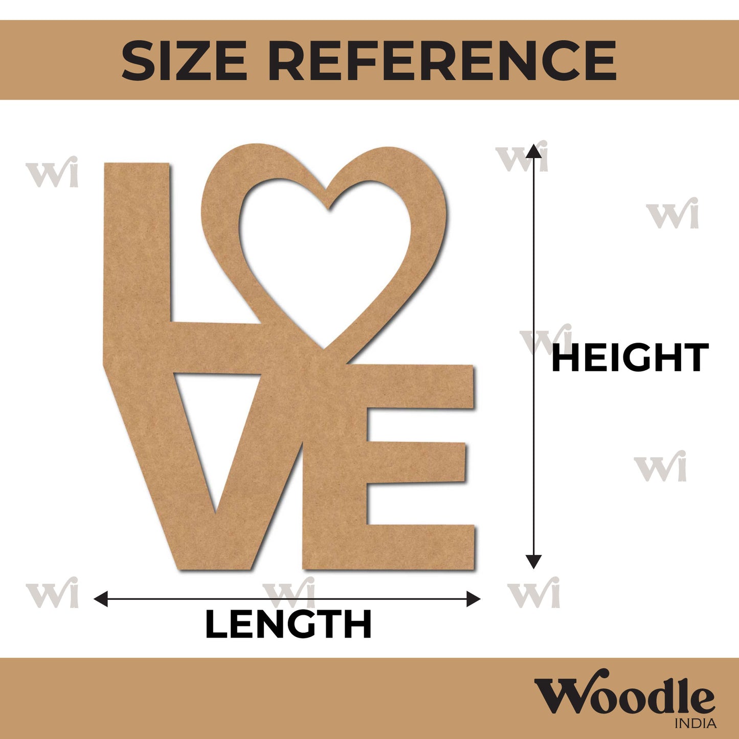 Love Cutout MDF Design 1