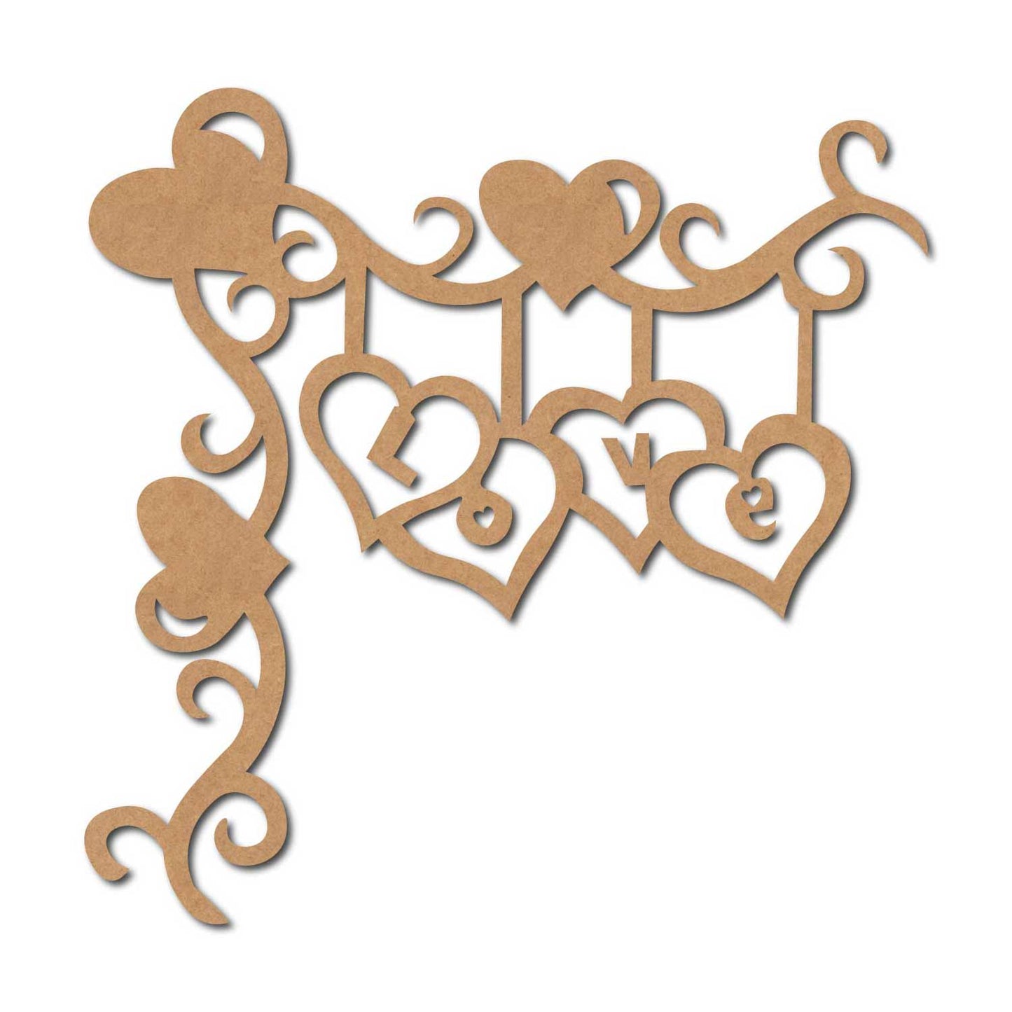 Love Cutout MDF Design 3