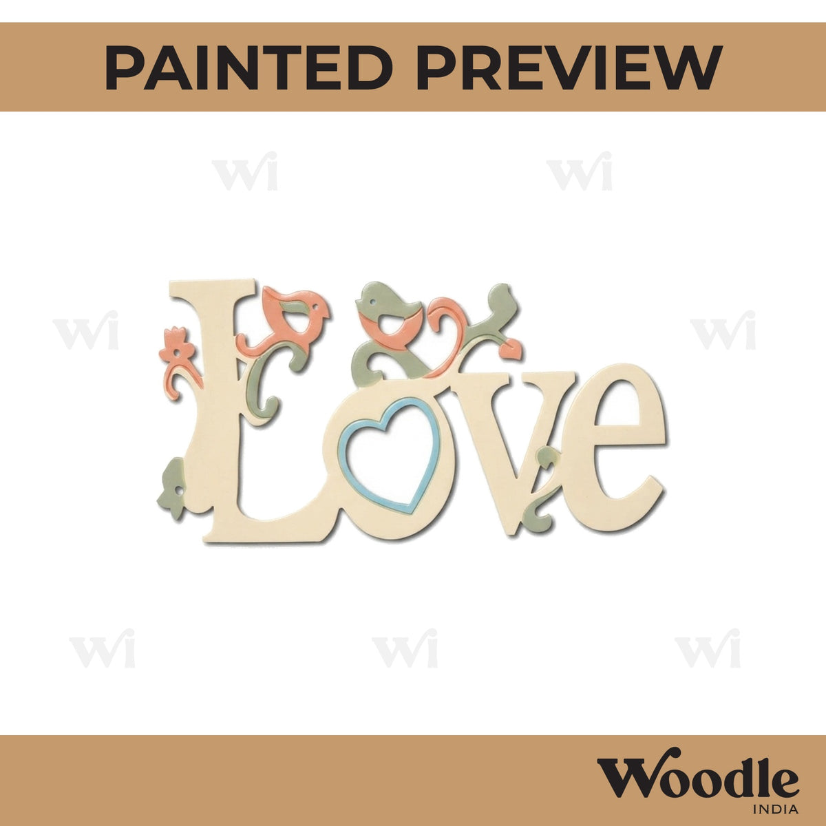 Love Cutout MDF Design 4